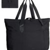 BAGSMART Tote Bag for Women, Foldable Tote Bag With Zipper Travel Large Shoulder Bag Handbag for Work-16.5''l X 6''wx 14''h